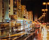 Rainy Night, Zadar, 60x50 cm